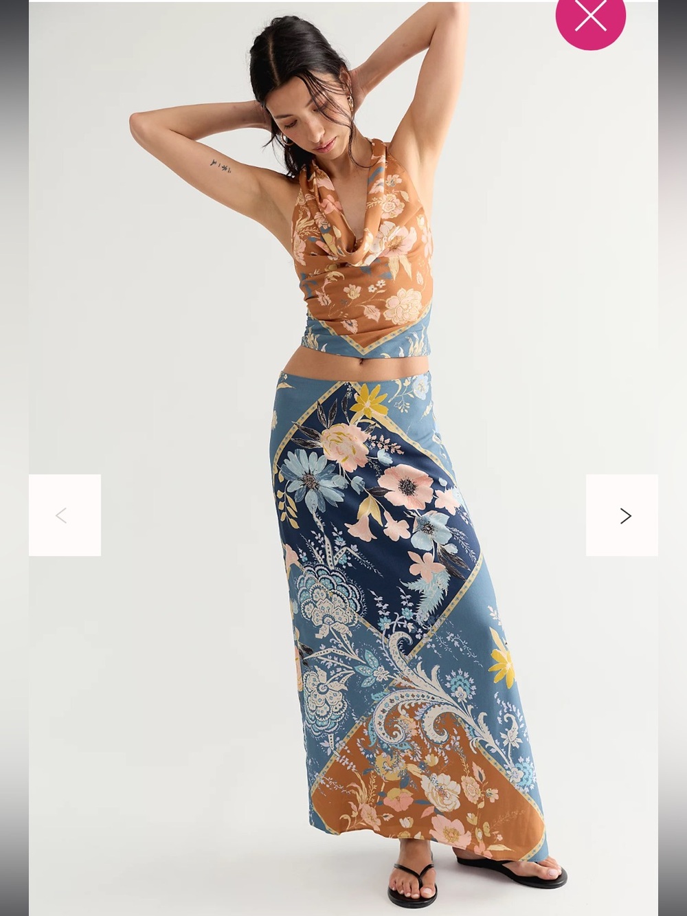 FREE PEOPLE Dazzled Maxi Skirt Set
